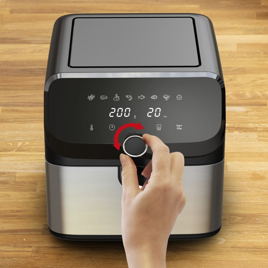 Tefal Easy Fry Mega EY855D10 frituregryde Enkelt 7,5 L Enkeltstende 2020 W Varmluftsteger Sort, Rustfrit stl #11