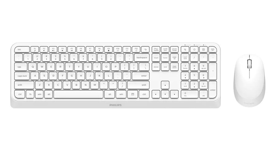Philips 3000 series SPT6307W/00 tastatur Mus inkluderet Universel RF tr�dl�st QWERTY Engelsk Hvid #1
