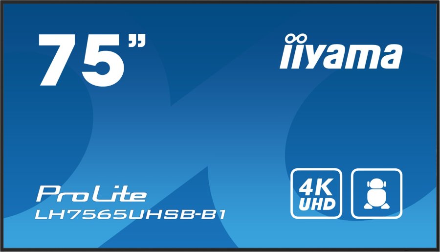 iiyama LH7565UHSB-B1 skilte display Kiosk design 189,2 cm (74.5