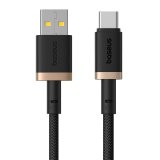 Baseus Dura USB Type A til Type C 60 W hurtigopladningskabel 1 m Sort, Guld #2