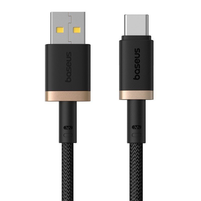 Baseus Dura USB Type A til Type C 60 W hurtigopladningskabel 1 m Sort, Guld #2