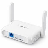 Qoltec 56980 Hjem og rejse 4G LTE-router med Wi-Fi 6 | AX300 | 2,4 GHz | Dobbelt antenne | USB-C | Micro SIM #1
