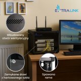 Extralink LITE 4U 10 280X310 WALL-MOUNTED RACKMOUNT CABINET BLACK Fritst�ende/v�g-/gulvmonteret stativ Sort #14