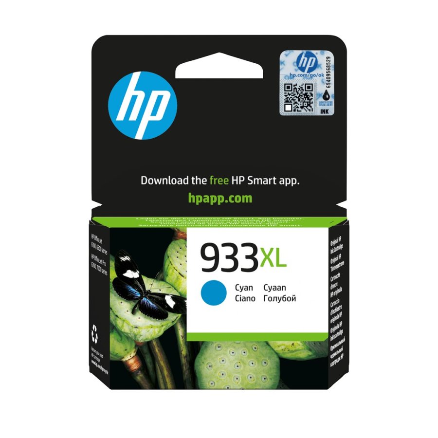 HP Original 933XL-blkpatron med hj kapacitet, cyan #1