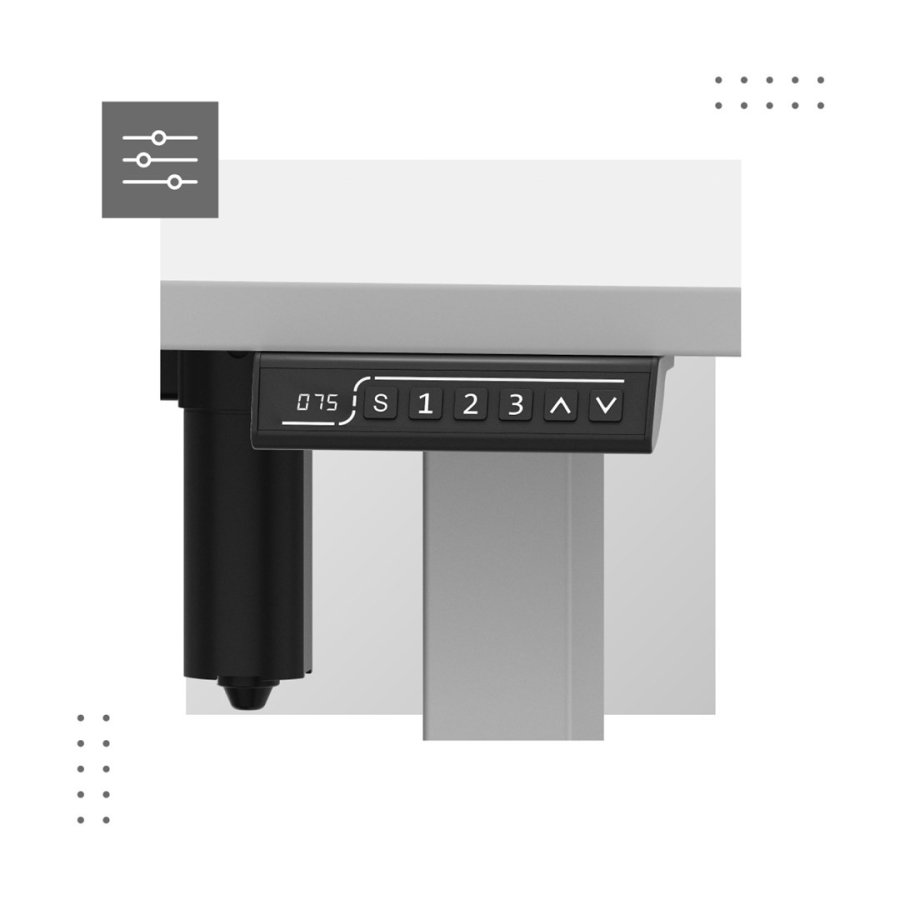Elektrisk skrivebord MA-Leader 7.6 Hvid #7
