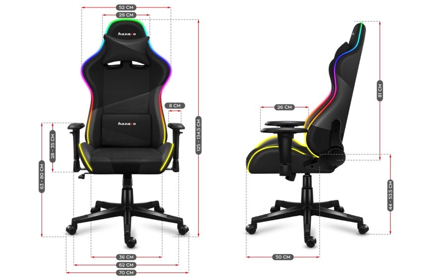 Huzaro Force 6.2 Mesh RGB gaming-stol #3