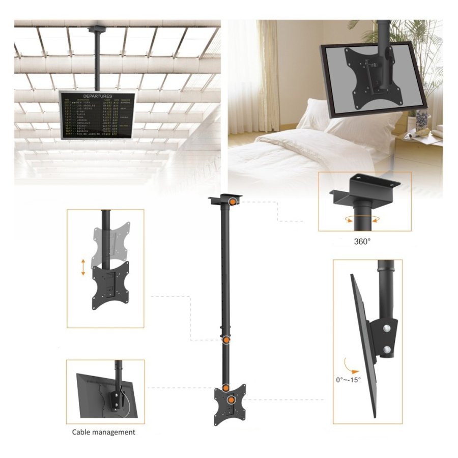Loftmontering TV-holder 23-42