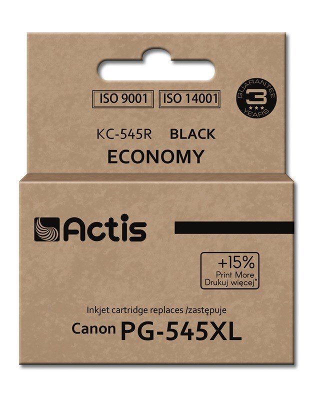 Actis KC-545R Bl�k (Canon udskiftning PG-545XL; Standard; 15 ml; sort) #1