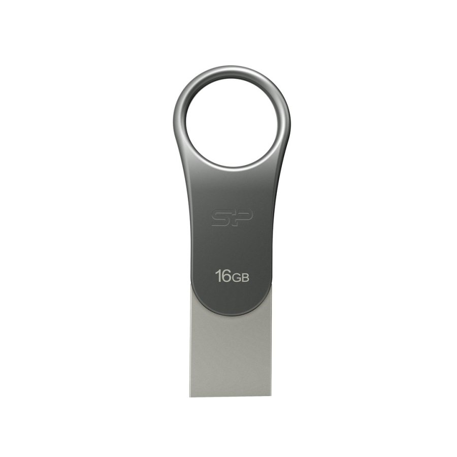 Silicon Power Mobile C80 USB-flashdrev 16 GB USB Type-A / USB Type-C 3.0 (3.1 Gen 1) Titanium #1