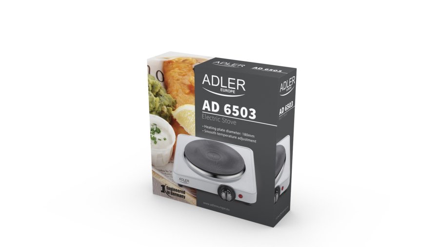 Adler AD 6503 kogeplade Hvid Bordplade Forseglet plade 1 zone(s) #2