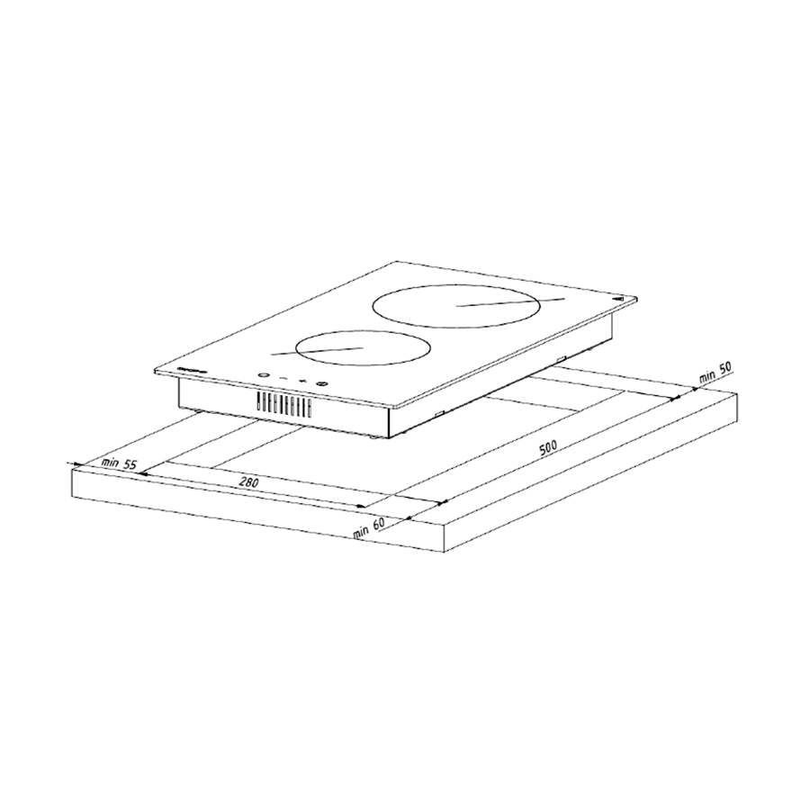 Keramisk kogeplade AKPO PKA 30 830/2 hvid #2