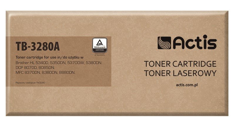 Actis Tonerpatron TB-3280A (erstatning Brother TN-3280; Standard; 8000 sider; sort) #1