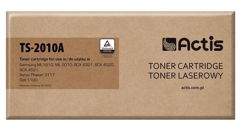 Actis Tonerpatron TS-2010A (erstatning Samsung ML-1610D2/ML-2010D3; Standard; 3000 sider; sort) #1