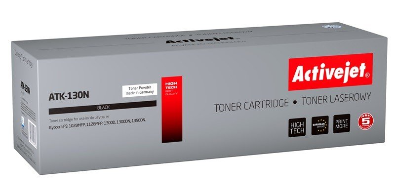 Activejet Tonerpatron ATK-130N (Kyocera erstatning TK-130; Supreme; 7200 sider; sort) #1