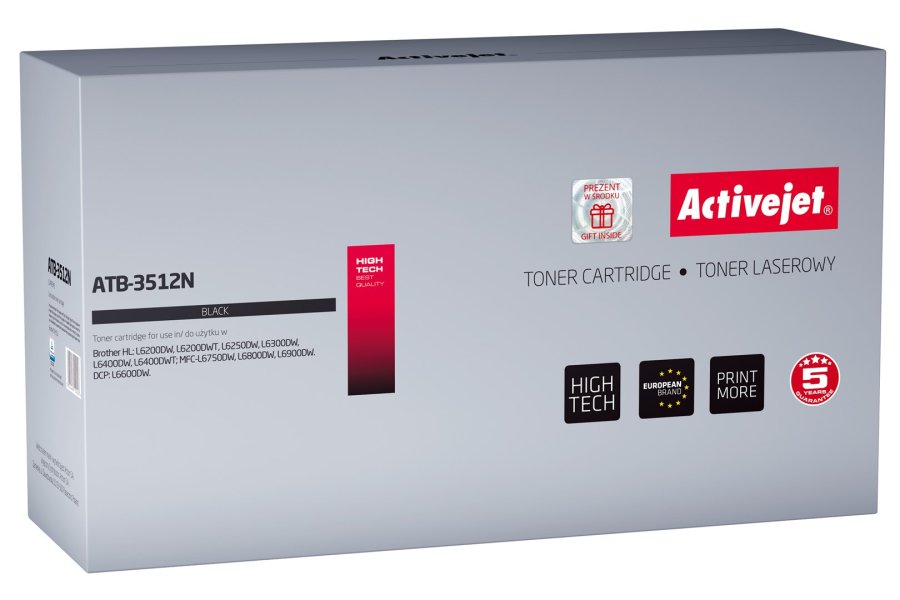 Activejet tonerpatron ATB-3512N (erstatning Brother TN-3512; Supreme; 12000 sider; sort) #1
