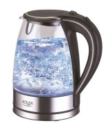 Adler AD 1225 elkedel 1,7 L Sort, Rustfrit stl, Transparent 2200 W #1