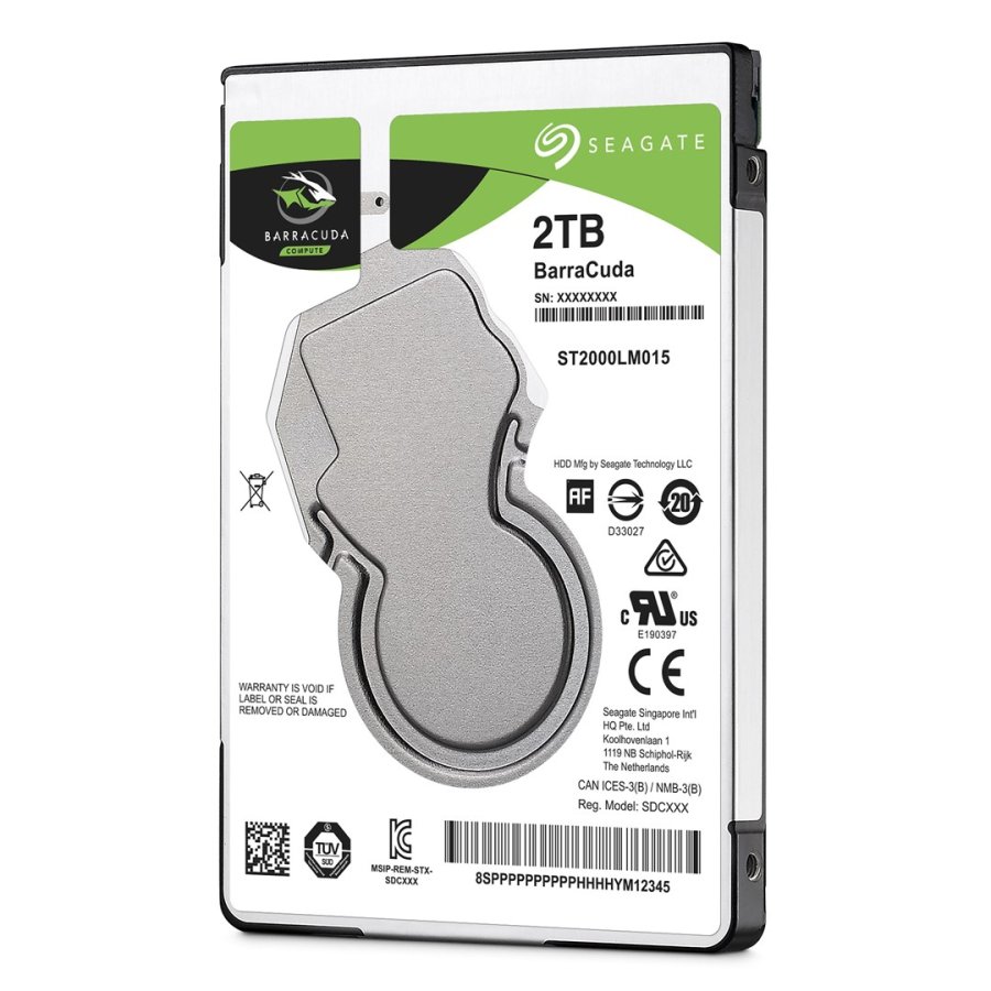 Seagate BarraCuda harddisk 2 TB 5400 RPM 128 MB 2.5