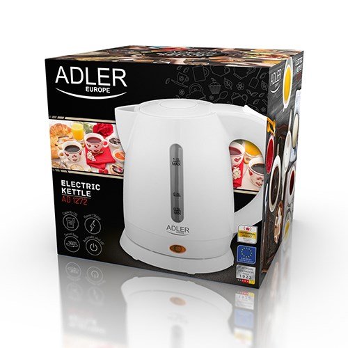 Adler AD 1272 elkedel 1 L 1600 W Hasselnd, Hvid #13