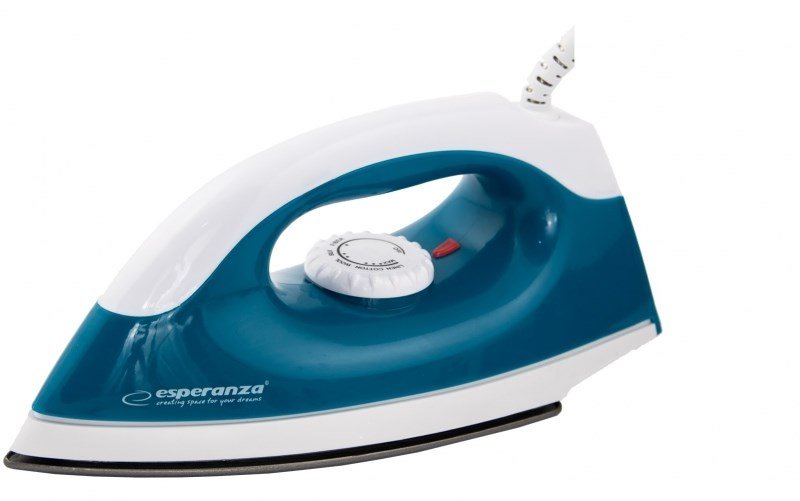 Esperanza TRAVEL IRON SMOOTHER Tr strygejern Non-stick bundplade 1200 W Bl, Hvid #1