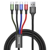 Kabel USB Baseus Fast 4in1 2xUSB-C / Lightning / Micro 3.5A 1.2m (sort) #1