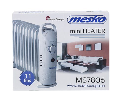 Mesko MS 7806 varmeapparat Olie elektrisk omrdevarmer Indendrs Hvid 1200 W #5