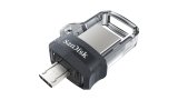 SanDisk Ultra Dual m3.0 USB-ngle 128 GB USB Type-A / Micro-USB 3.2 Gen 1 (3.1 Gen 1) Sort, Slv, Transparent #1
