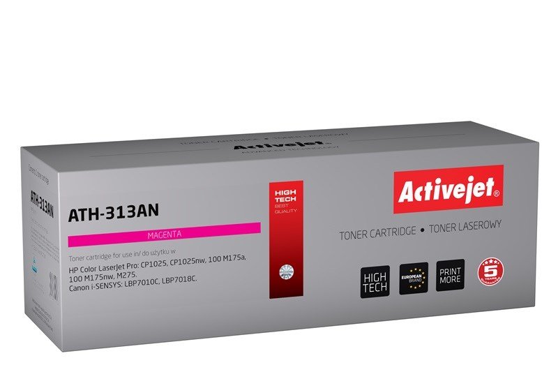 Activejet ATH-313AN (erstatning Canon, HP 126A CRG-729M, CE313A; Premium; 1000 sider; Rd) #1