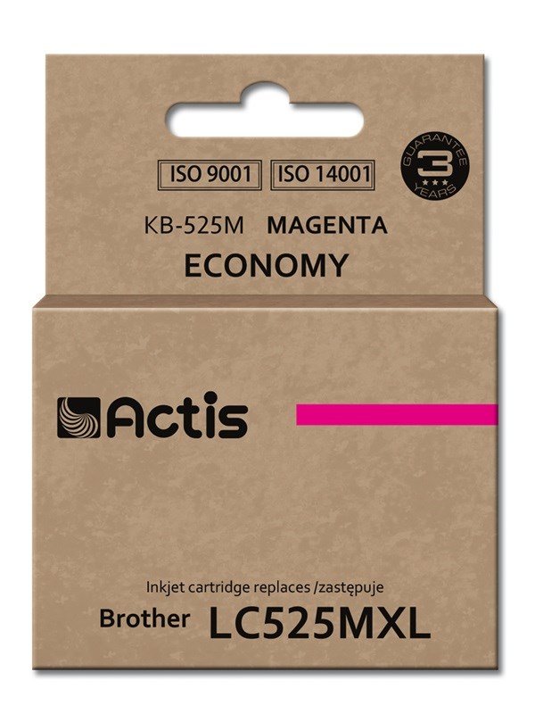 Actis KB-525M blk (erstatning Brother LC525M; Standard; 15 ml; rd) #1