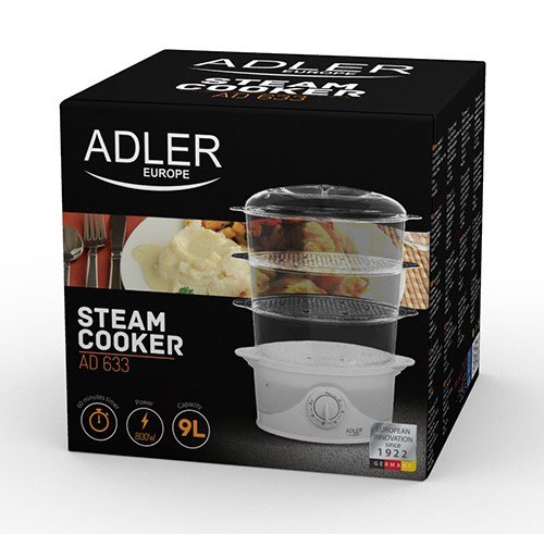 Adler AD 633 dampkoger 3 kurv(e) Hvid Fritstende 800 W #16