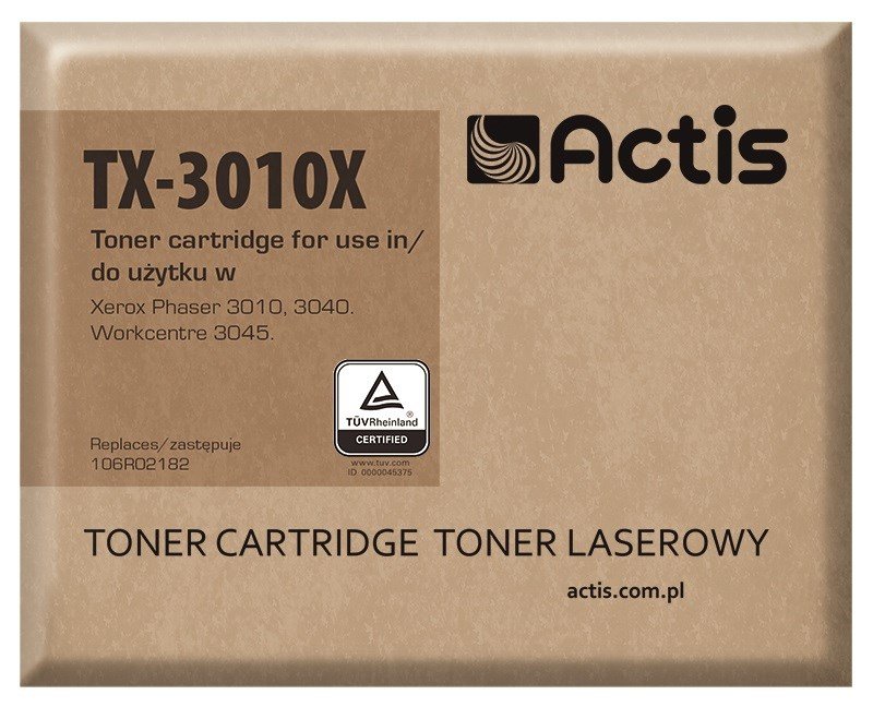 Actis Tonerpatron TX-3010X (erstatning Xerox 106R02182; 2300 sider; sort) #1