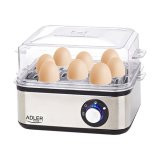 Adler AD 4486 ggekoger 8 g 800 W Sort, Satin stl, Transparent #1