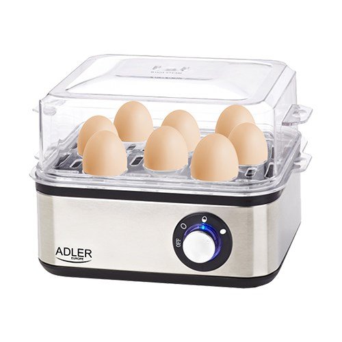 Adler AD 4486 ggekoger 8 g 800 W Sort, Satin stl, Transparent #1