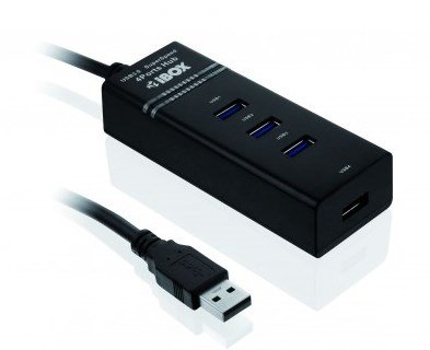 iBox IUH3FB interface hub 5000 Mbit/s Sort #1
