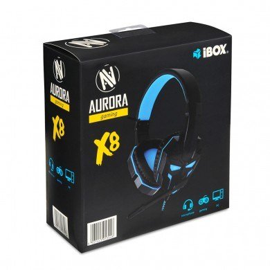 iBox X8 Headset Ledningsfrt Spil Sort, Bl #7
