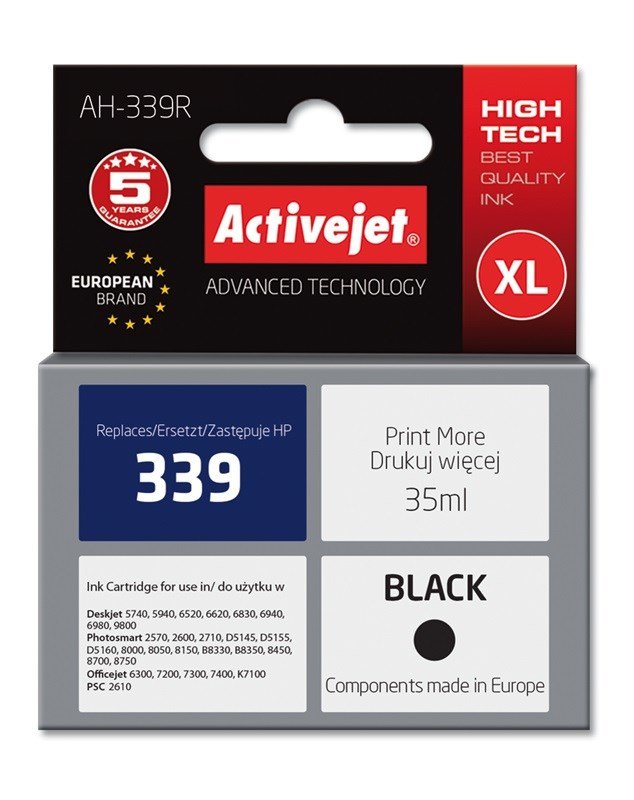 Activejet AH-339R blk (erstatning HP 339 C8767EE; Premium; 35 ml; sort) #1