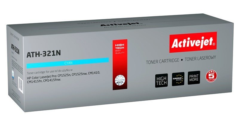 Activejet ATH-321N (erstatning HP 128A CE321A; Supreme; 1300 sider; bl) #1