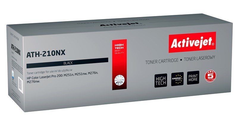 Activejet tonerpatron ATH-210NX (erstatning HP 131X CF210X, Canon CRG-731BH; Supreme; 2400 sider; sort) #1