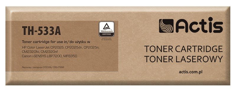 Actis Tonerpatron TH-533A (erstatning HP 304A CC533A, Canon CRG-718M; Standard; 3000 sider; rd) #1
