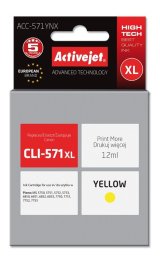 Activejet ACC-571YNX (Canon CLI-571Y XL udskiftning; Supreme; 12 ml; gul) #1