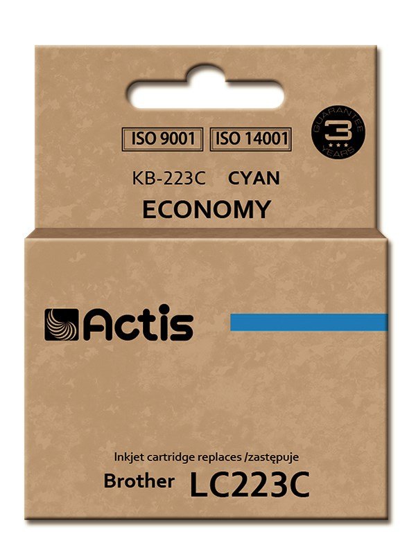 Actis KB-223C blk (erstatning Brother LC223C; Standard; 10 ml; bl) #1
