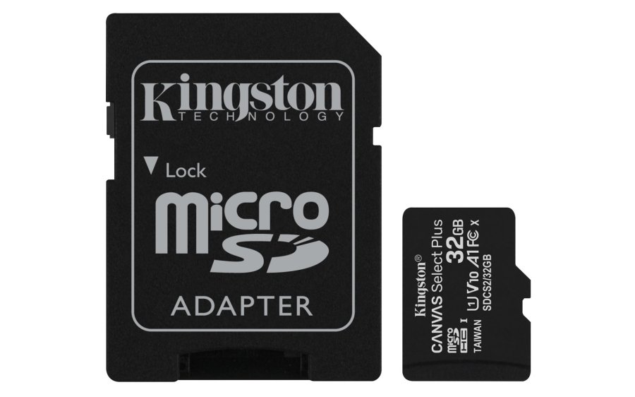 Kingston Technology 32GB micSDHC Canvas Select Plus 100R A1 C10 Card + ADP #4
