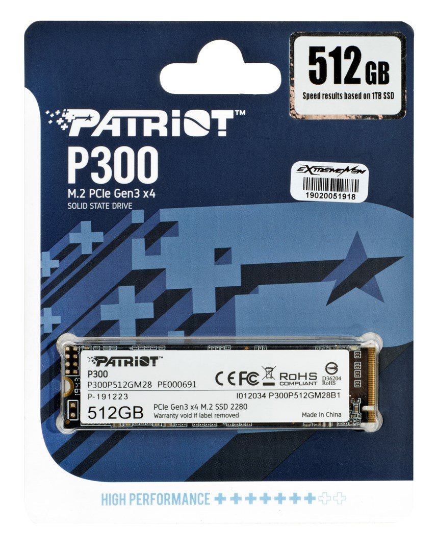 SSD PATRIOT P300 M.2 PCI-EX4 NVME 512GB #1