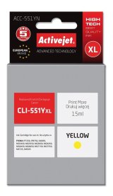Activejet ACC-551YN blk (Canon CLI-551Y udskiftning; Supreme; 15 ml; gul) #1