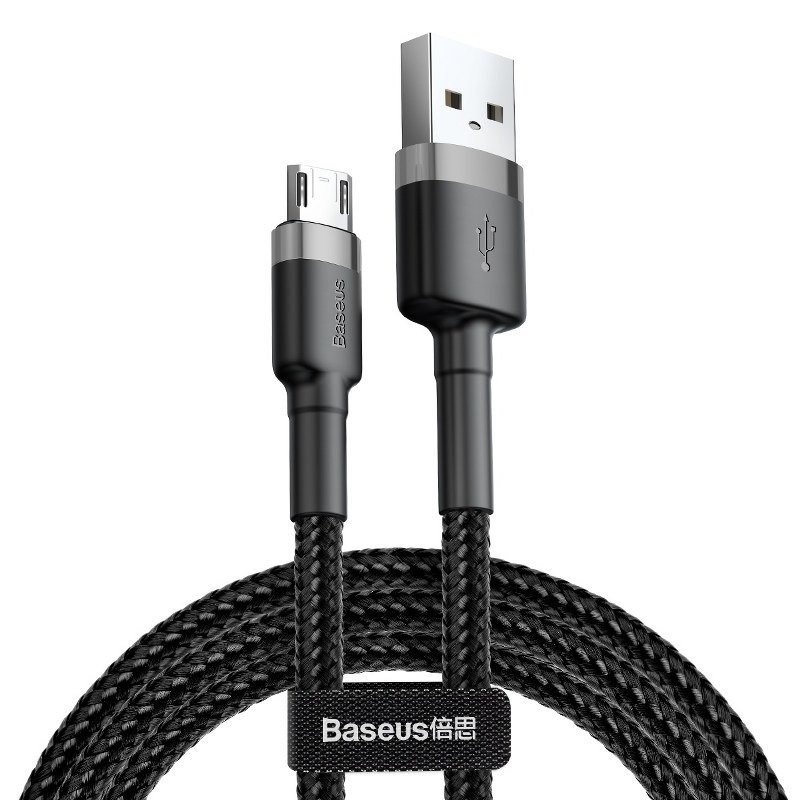 Baseus Cafule 2.4A 1m Micro USB-kabel (gr/sort) #1