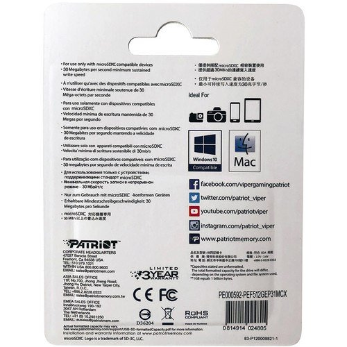 Patriot Memory PEF512GEP31MCX flash paměť 512 GB MicroSDXC Class 10 #7