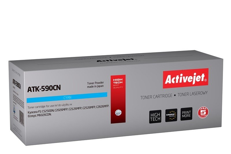 Activejet Tonerpatron ATK-590BN (Kyocera erstatning TK-590BK; Supreme; 7000 sider; sort) #1