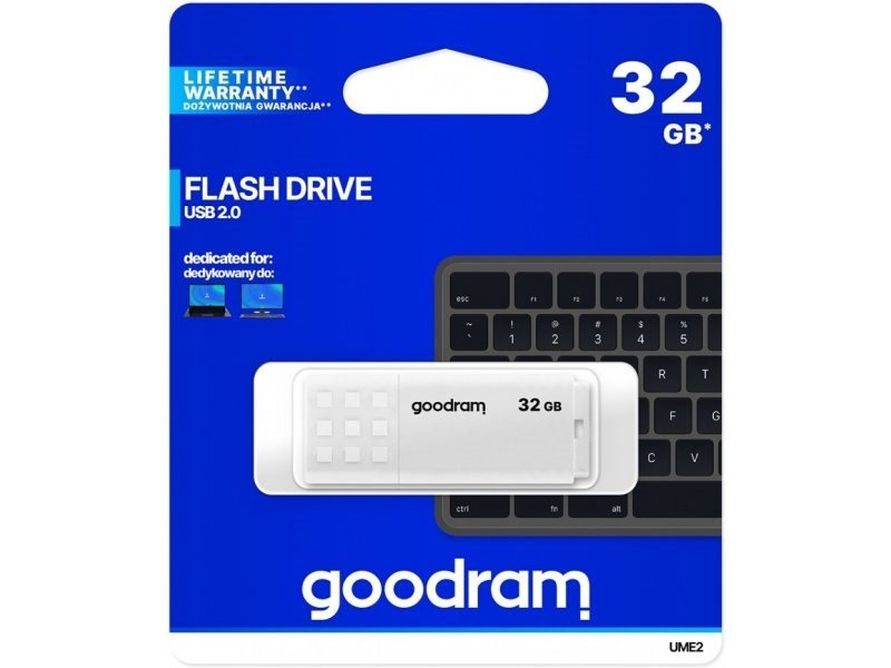 Goodram USB-stick UME2 32 GB USB Type-A 2.0 Hvid #1
