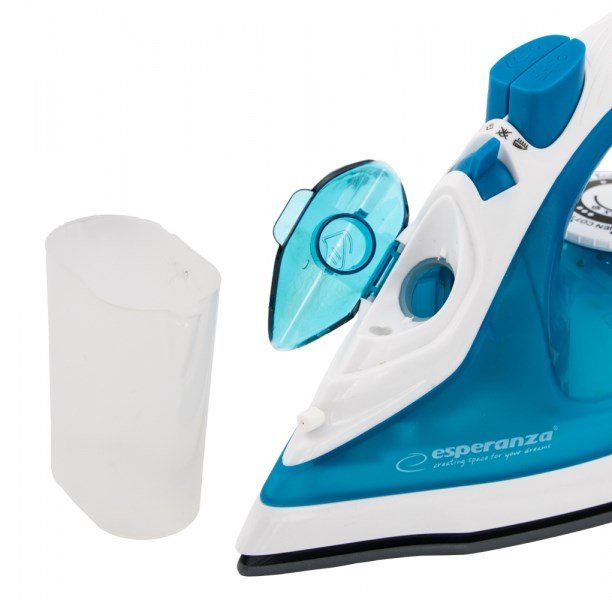 Esperanza EHI002 strygejern Dampstrygejern Keramisk strygesl Bl, Hvid 2200 W #5