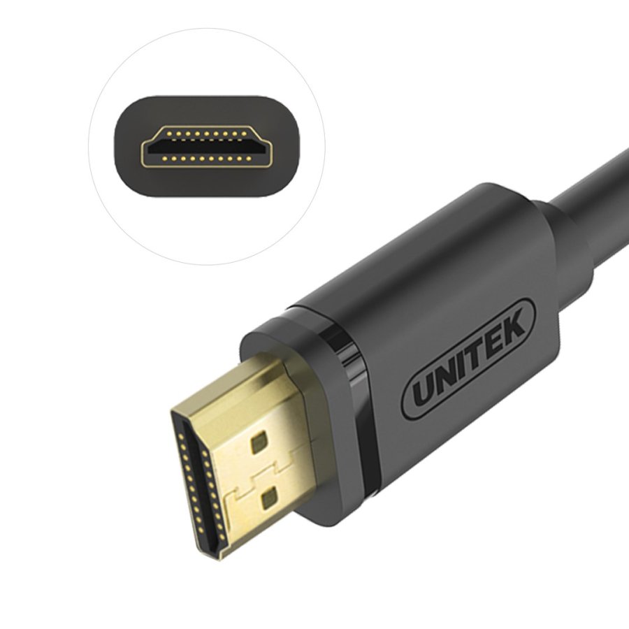 UNITEK Y-C138M HDMI-kabel 2 m HDMI type A (standard) sort #3