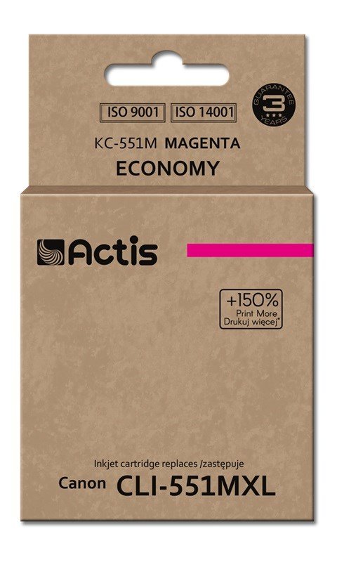 Actis KC-551M blk (Canon CLI-551M erstatning; Standard; 12 ml; rd) #1